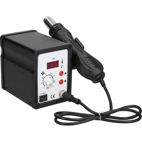 Pistolet à air chaud 700W station de dessoudage 858DEU, affichage numérique, température réglable, prise UE 250V, outil de réparation électronique. (1/5)