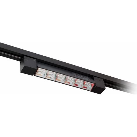 Proiettore LED per Binario Elettrificato 12W 1440lm Nero, Faretto Lineare per Negozi e Showroom, Luce Diretta ad Alta Efficienza, Luce calda, fredda o naturale - Colore della luce: Luce fredda