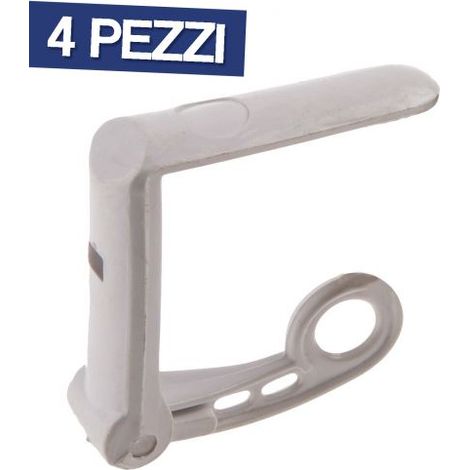 FERMATOVAGLIA FERMA TOVAGLIA IN PLASTICA CON MOLLA MM 45X50 PZ 4 (34620/4) (1/3)