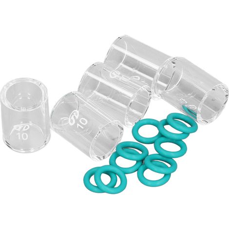 Ensemble de 5 coupelles en verre et 10 joints toriques pour soudage WP 9, 20, 25, 17, 18 et 26 (1/5)