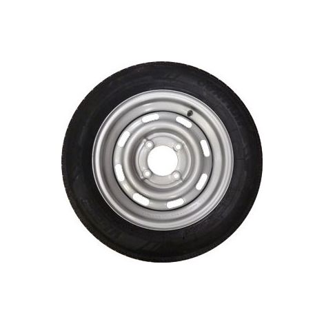 Maxter – Roue de remorque 13 pouces 155/70x13 – 4 trous entraxe 115 mm – Charge max 387 kg – Vitesse max 140 km/h