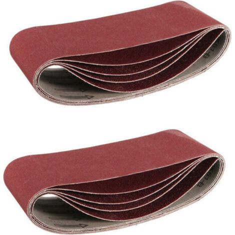 [NEVER USED] Pack of 10 abrasive belts, 100 mm x 915 mm, 240 grit, aluminum oxide - For woodworking, metal polishing, knife sharpening