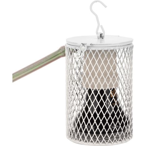 Abat-jour anti-brûlure E27 et ampoule chauffante pour reptiles avec protection, idéale pour les tortues, les poussins, les lézards et les serpents. (1/5)