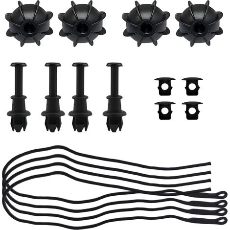 4 PCS Voiture Corde Universelle, Sangles de Fixation de Bagages, Clips de Séparation, Cordons Universels avec Boules et Mousquetons pour Tous Modèles de Véhicules (1/5)