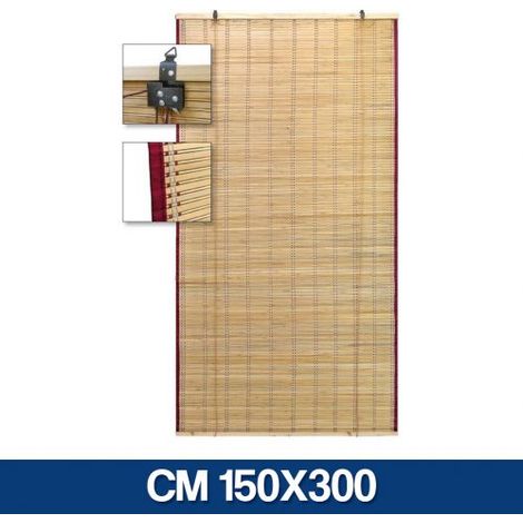 ARELLA TENDA IN BAMBU STUOIA OMBREGGIANTE CARRUCOLA DA ESTERNO FINESTRE 28945V CM 150X300 (28950)