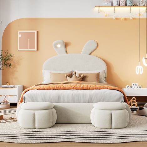 Letto letto matrimoniale contenitore 140x200 beige OKMYHOME