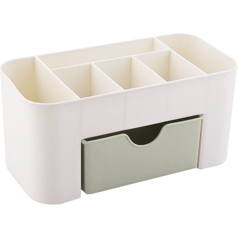 Organisateur De Maquillage - Boîte De Rangement Avec Tiroirs Pour Brosse Et Rouge À Lèvres - Pour Salle De Bain Ou Bureau - 1 Pièce (1/4)