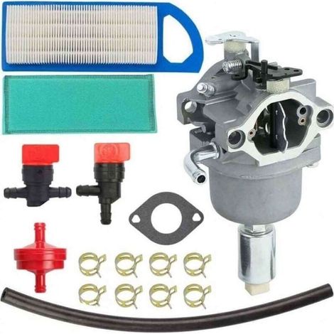 Carburateur pour Briggs & Stratton 594593 591731 590400 796078 498811 794161 795477 Moteur 14.5HP - 21HP, Kit de mise au point avec joint Filtre à air Conduite de carburant