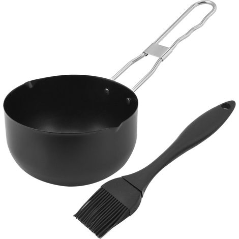 Non-stick Saucepan Alloy Steel Pot and Silicone Baking Brush Set BBQ Grill 950ml (1/5)