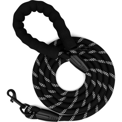 Laisse pour chien, laisse de dressage pour chien de 3 m, longue laisse pour chien avec poignée rembourrée, adaptée aux petits chiens et aux grands chiens (1/4)
