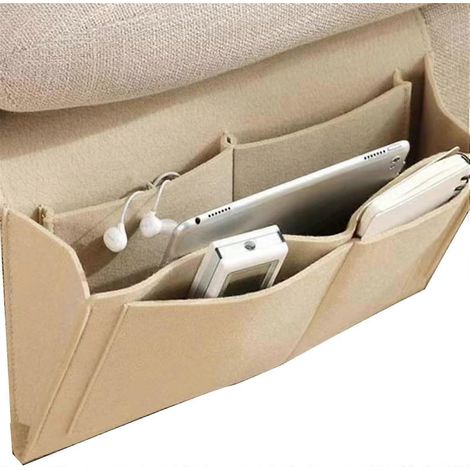 Ensemble de rangement de chevet 2 pièces comprenant un sac de lit et un sac de lit suspendu pour le canapé et le lit (1/5)