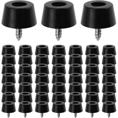 52-teiliges Set Crezuo-Schneidebrettfüße aus Gummi, 0,31 x 0,59 Zoll, kratzfest, für Stühle und andere Möbel (1/4)