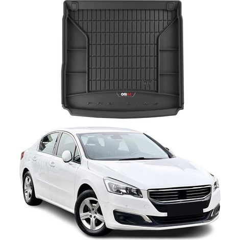 Tapis de Coffre 3D TPE Premium Compatible avec Peugeot 508 Kombi 2011-2018 Bac de Protection de Coffre Intérieur antidérapant Revêtement de Coffre Bords Hauts pour Voiture Noir (1/5)