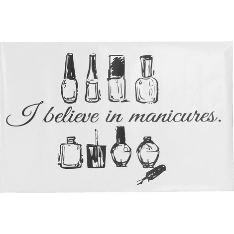 Autocollant mural pour salon de manucure, décalque vinyle amovible, sticker décoratif pour vitrine de nail art, décoration murale réutilisable. (1/5)