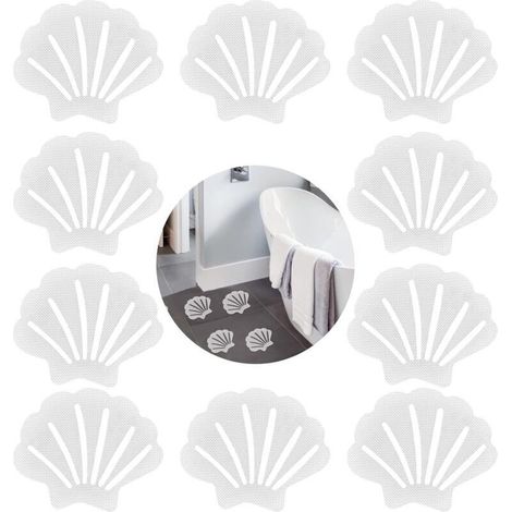 Set of 20 Non-Slip Shower Stickers, Anti-Slip Safety Bath Strips for Bathtubs and Showers, Adhesive Strips, Waterproof, Transparent
