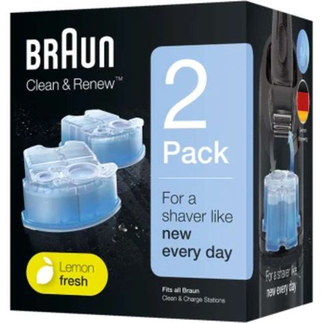 Braun ShaverCare 3 In 1 Cartucce di Ricarica per rasoio elettrico 2pz Blu (1/4)