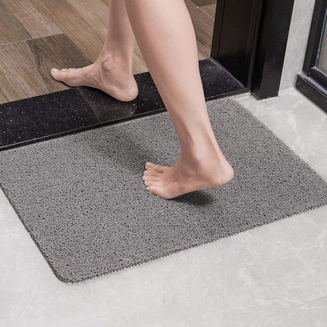 Tapis de douche antidérapant, 4060cm, tapis de salle de bain doux, confortable et sûr avec trous de drainage, tapis de douche de massage en luffa pour les zones humides, séchage rapide (1/5)