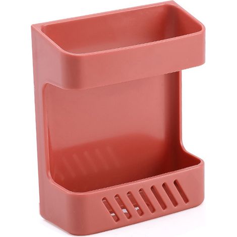 Porte-Remote ABS Multifonction Punch-Free : Support Murale pour Téléphone et Contrôle de Climatisation 8.8cm Rouge (1/5)