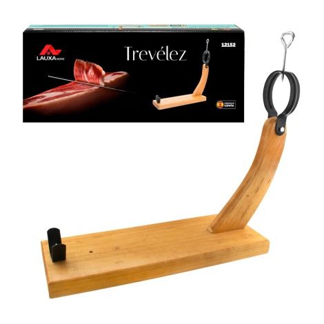 Porta prosciutto Trevélez Lauxa Home, modello in legno, 44,5 x 16,5 x 36,5 cm, noce (1/5)