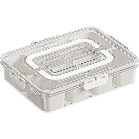8 Grids aliments boîte de rangement bac à légumes fruits organisateur hermétique récipient compartiment Camp Portab (1/5)