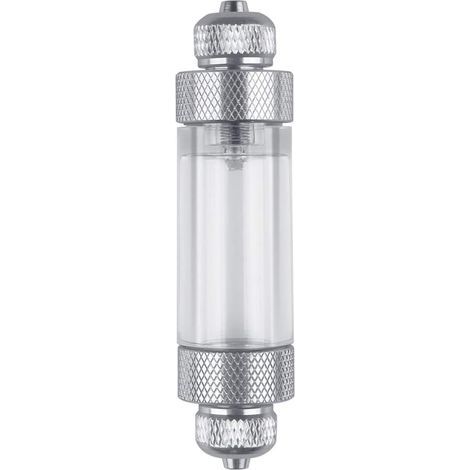 Compteur de bulles de CO2, accessoires de pompe à air d'aquarium régulateur de CO2 d'aquarium compteur de bulles anti - retour pour la mesure du CO2 d'aquarium, double tête - (argent) (1/5)