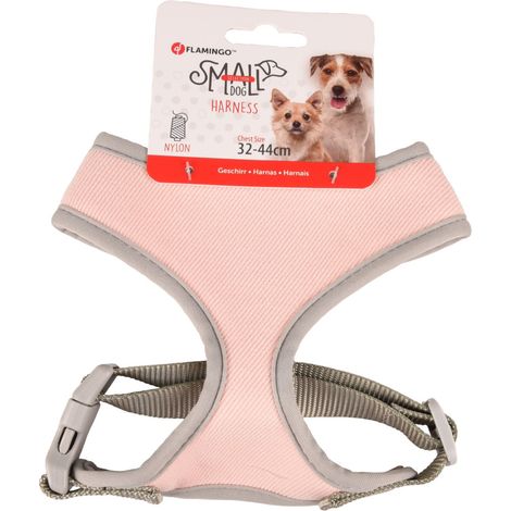 Harnais Small dog S cou 24 cm corps réglable de 32 à 44 cm rose pour chien - Flamingo (1/2)