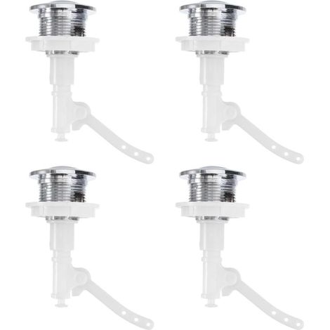 4 Pièces Bouton-poussoir de Réservoir D'eau pour Toilettes, Blanc (1/5)