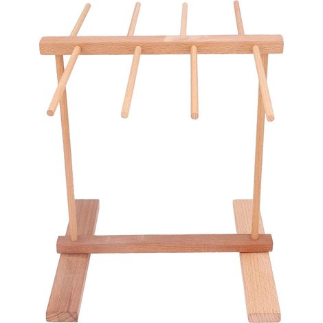 Support de Séchage de Pâtes en Bois 15,4x8,7x11,8 Pouces, Support Séchage Nouilles Pliable en Bois Hêtre Naturel, Empêche Le Glissement pour la Cuisine Domestique (1/5)