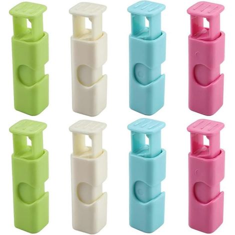 Lot de 8 clips de fermeture pour sacs à pain, idéal pour conserver et sceller les aliments.-AquaForge (1/5)