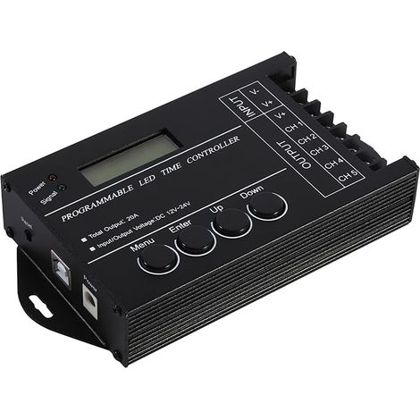 Contrôleur de lumière LED DC12/24V 20A, minuterie programmable, 5 (1/5)