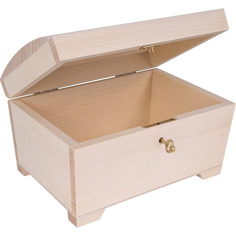 Boîte à Bijoux en Bois Verrouillable avec Clé 20 x 14,5 x 11,7 cm