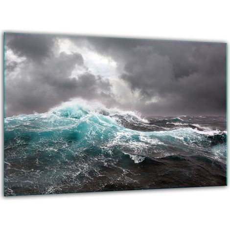 Taglio di vetro tagliare a tavola temperata 30x22 mare (1/5)