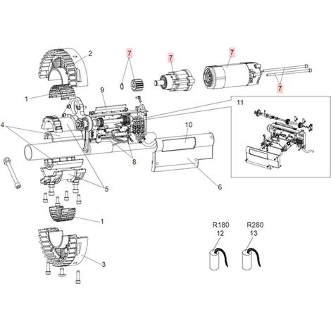 Gruppo Motore Completo Per R180 R280 Ricambio FAAC 63000366 (1/3)