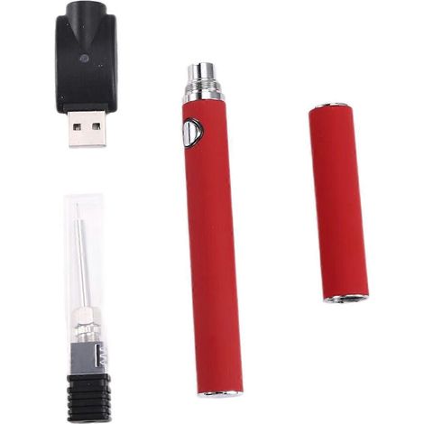 Stylo à batterie à filetage 510, tension réglable, alimentation intelligente, rouge (1/5)