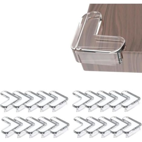 20 PCS Protections Coin de Table pour Bébé, Protecteur d'angle de Meuble Transparent, Doux et Haute Résilience avec Une Super Colle (1/4)