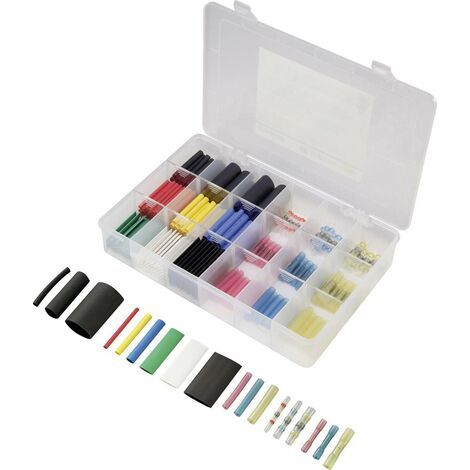 Assortiment de gaines thermorétractables 2:1, 3:1 TRU COMPONENTS 1567341 215 pièces (1/2)