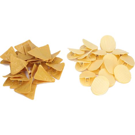 Lot de 30 pinces adorables pour chips, forme ronde et triangulaire, clips de fermeture pour snacks, pinces à coudre et pinces à tickets de bureau (1/5)