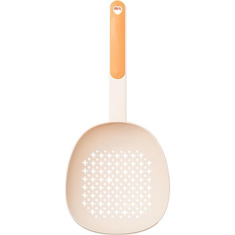 Espumadera de cocina, espumadera resistente al calor, cuchara coladora colgante con mango largo, espumadera de cocina de gran capacidad, colador multiusos (1/5)