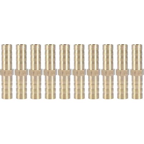 10pcs Raccord, Laiton, Droit 2 Voies, Connecteur, Tuyau, 8mm, Air Eau Huile (1/5)