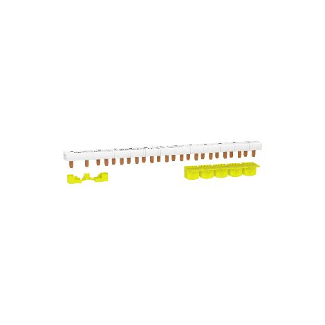 Schneider Electric – Peigne électrique 1P+N 63A – 13 modules – Installation horizontale – Compatible connecteurs dent – Isolement 250V CA