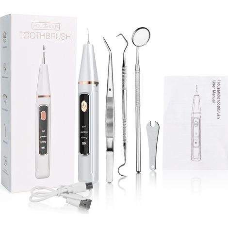 Nettoyeur de dents électrique à ultrasons haute fréquence vibrant pour enlever les calculs dentaires tartre beauté dentifrice Home Avec un lave - dents