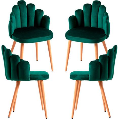 Packs Sillas Comedor - Pack 4 Sillas Hand Terciopelo - Verde