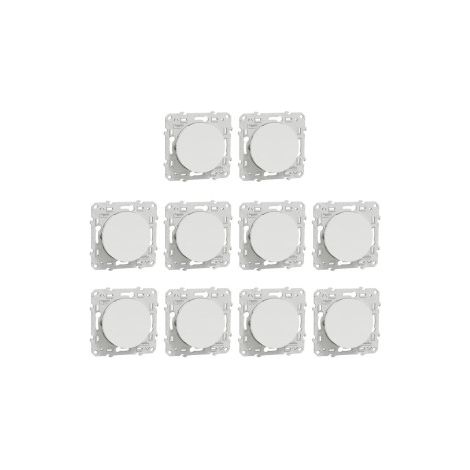 Schneider - Odace 2011 - LOT de 10 Boutons poussoir - Blanc - Ref. : S520206x10 (1/4)