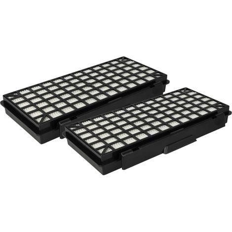 vhbw 2x Filter compatible with Siemens Z5.0 Parquet Specialist Compressor Tech. Vacuum Cleaner - HEPA filter Black White