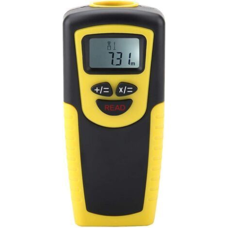 BUNTHAUS Télémètre laser numérique 50 cm-18 m – Précision 0,5% – Résolution 0,01 m – Alimentation 9V – Pour mesures de volume et surface