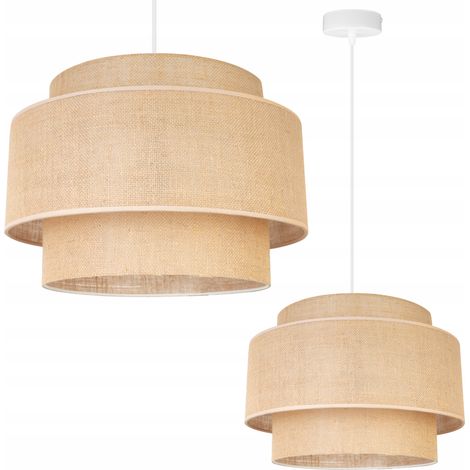 Hängelampe, Deckenleuchter, Lampenschirm, Boho Juta