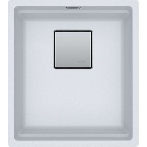 Franke Kubus 2 - Fregadero de fragranite KNG 110-37, 41x46 cm, blanco hielo 125.0672.041 (1/2)