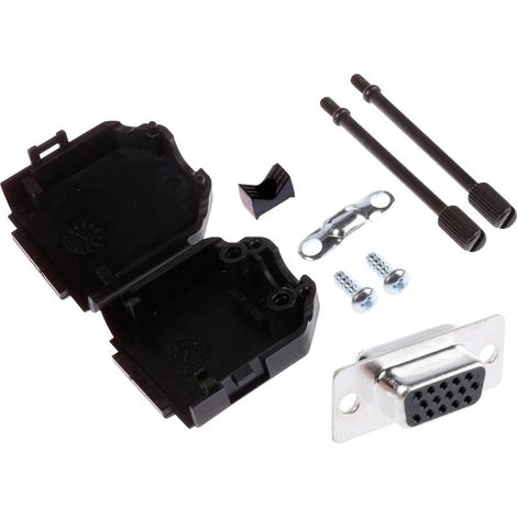 MH Connectors MHDPPK9HD15FS-K Kit embase SUB-D femelle 180 ° Nombre de pôles: 9 fût à souder 1 pc(s)