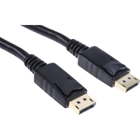 Câble de port d'affichage RS PRO, DisplayPort/ DisplayPort M /M en 3m Noir ( Prix pour 1 ) (1/3)