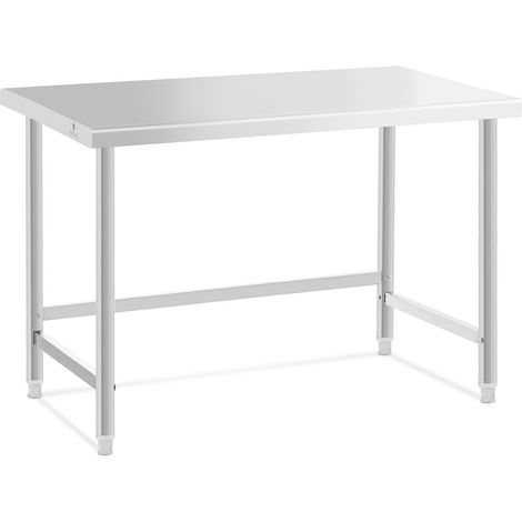 Tavolo da lavoro in acciaio inox piano di lavoro in acciaio inox tavolo da lavoro cucina 120 x 60 cm 91 kg professionale 140005137